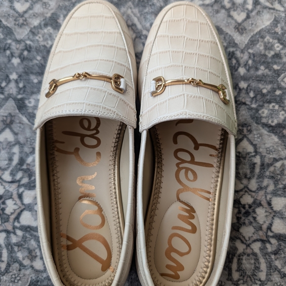 Sam Edelman Lorraine Loafer Modern Ivory Croc 6 1/2 - Picture 2 of 5